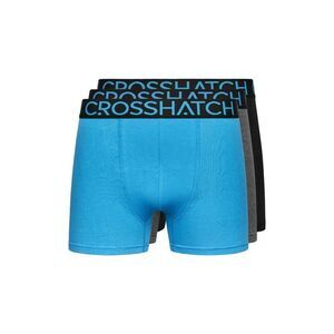 Crosshatch Mens Knighting Boxer Shorts (Pack of 3) / Black/Blue